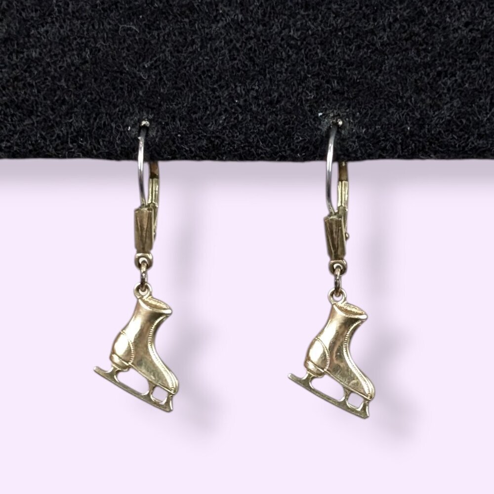 V. K&L German Dainty Figure Skating Earrings - Picture 3 of 5